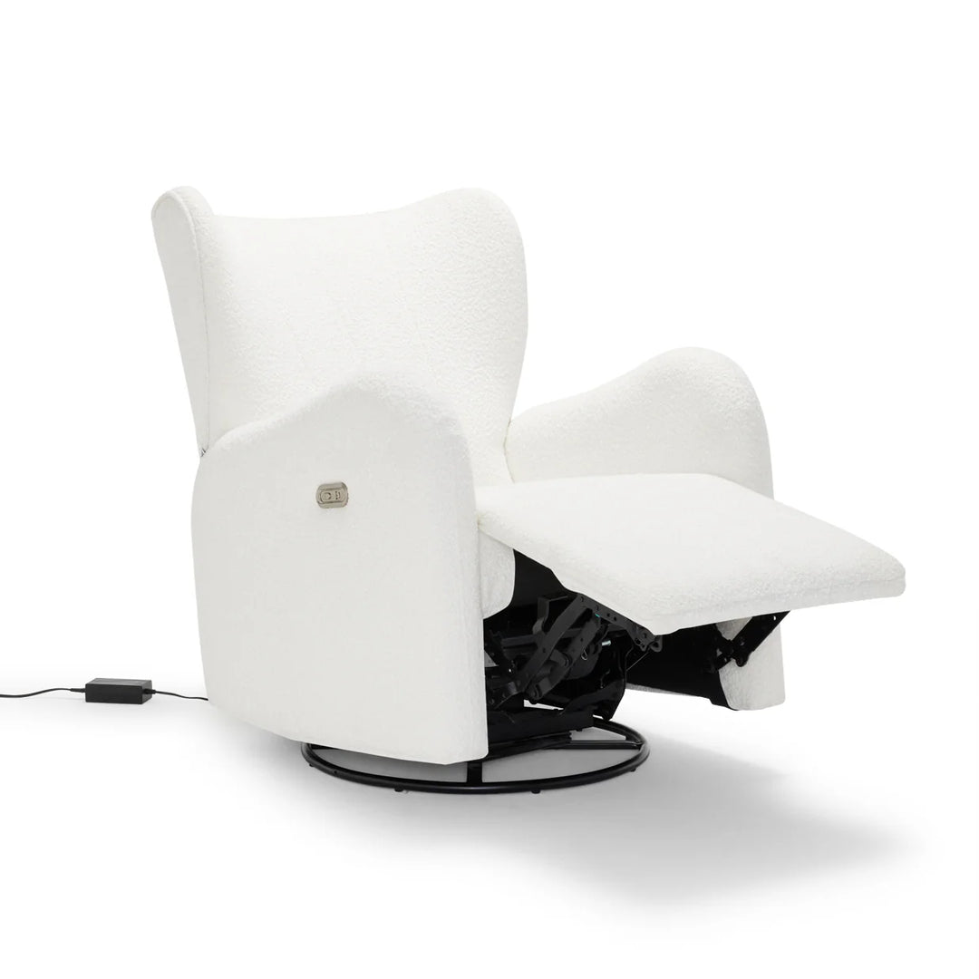 BabyRest Celeste Electric Nursery Chair - White Boucle