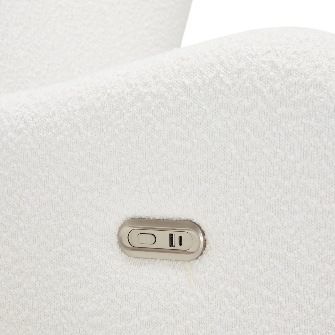BabyRest Celeste Electric Nursery Chair - White Boucle