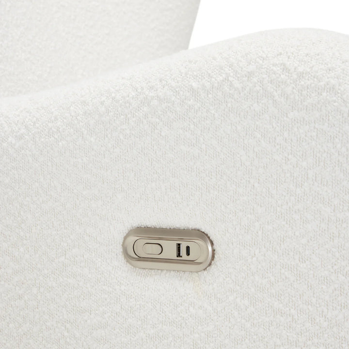 BabyRest Celeste Electric Nursery Chair - White Boucle