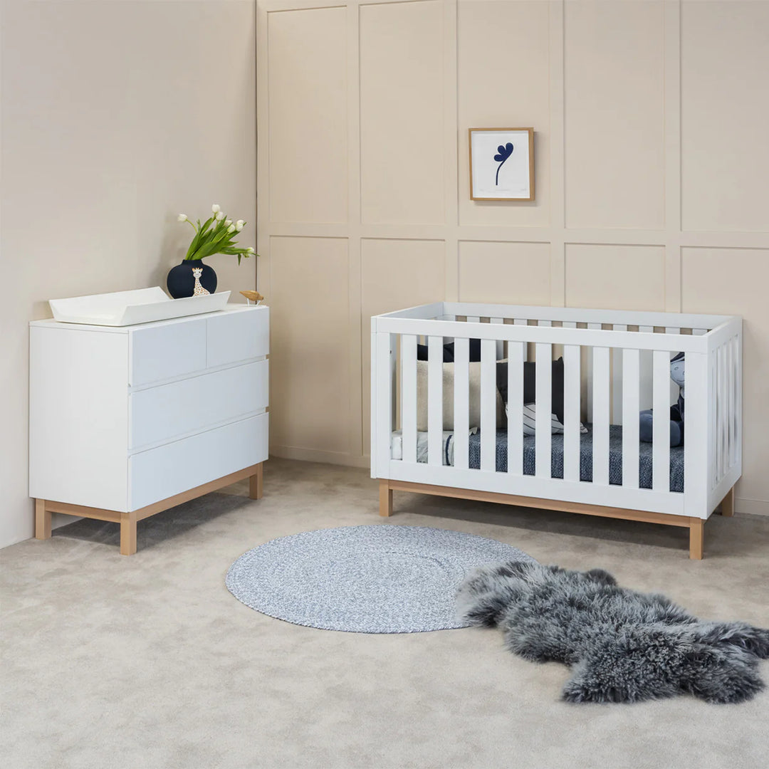 Babyrest Bailey Compact Cot - White