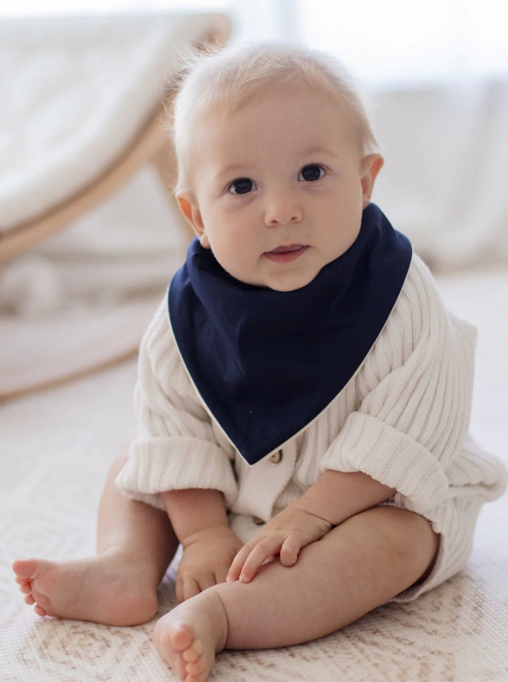 Bambella Designs Bandana Bibs 2 Pack | Wild Dinosaurs & Navy