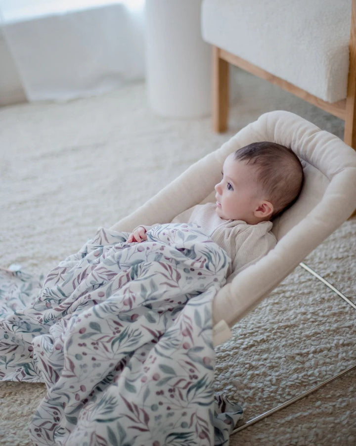 Bambella Designs Bamboo Cotton Muslin Swaddle | Botanical