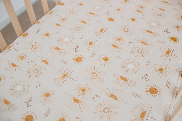 Bambella Designs Waterproof Cot Sheet | Bohemian Sunshine