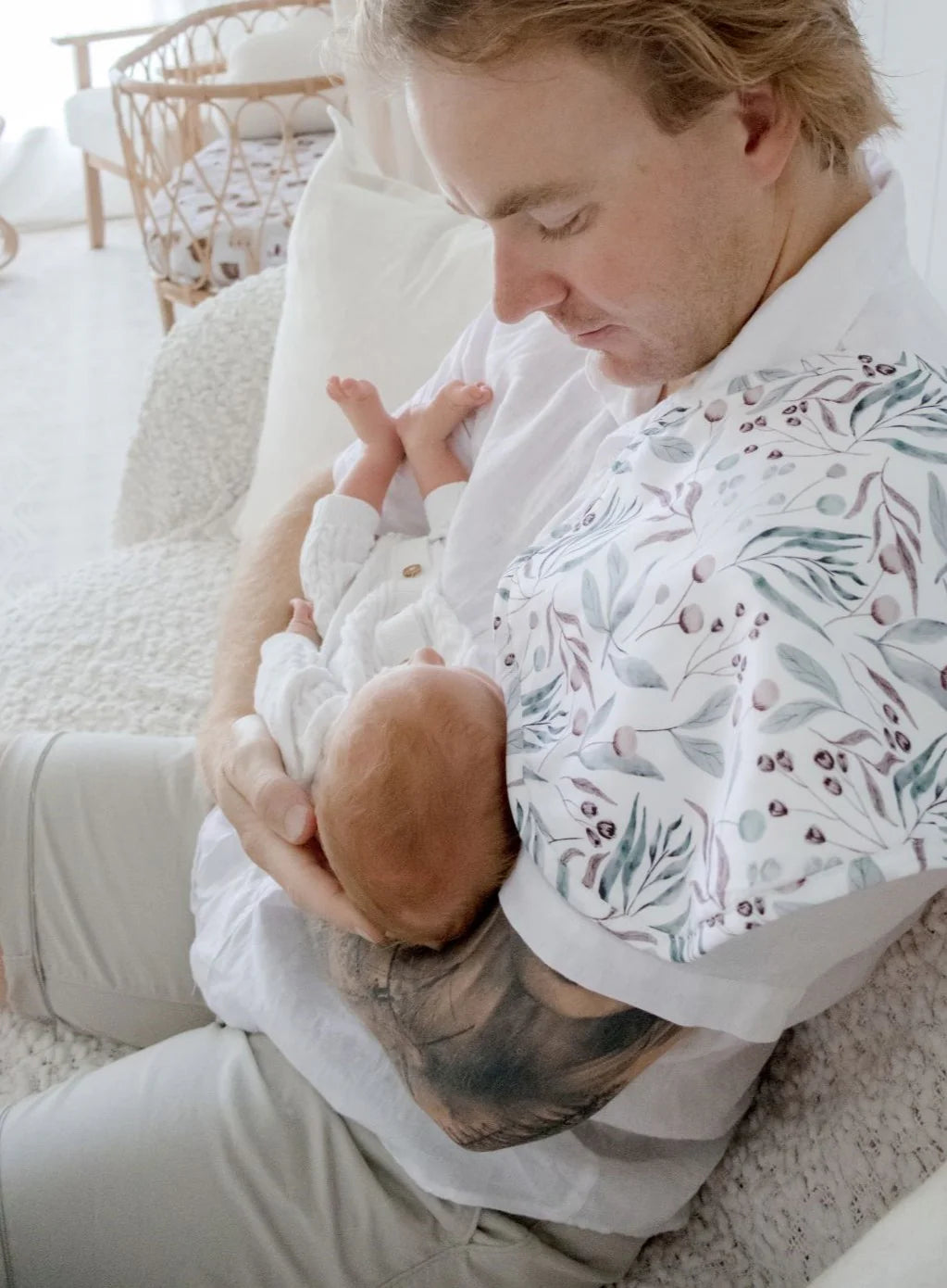 Bambella Designs Burp Cloth 2 Pack | Botanical & Lagoon