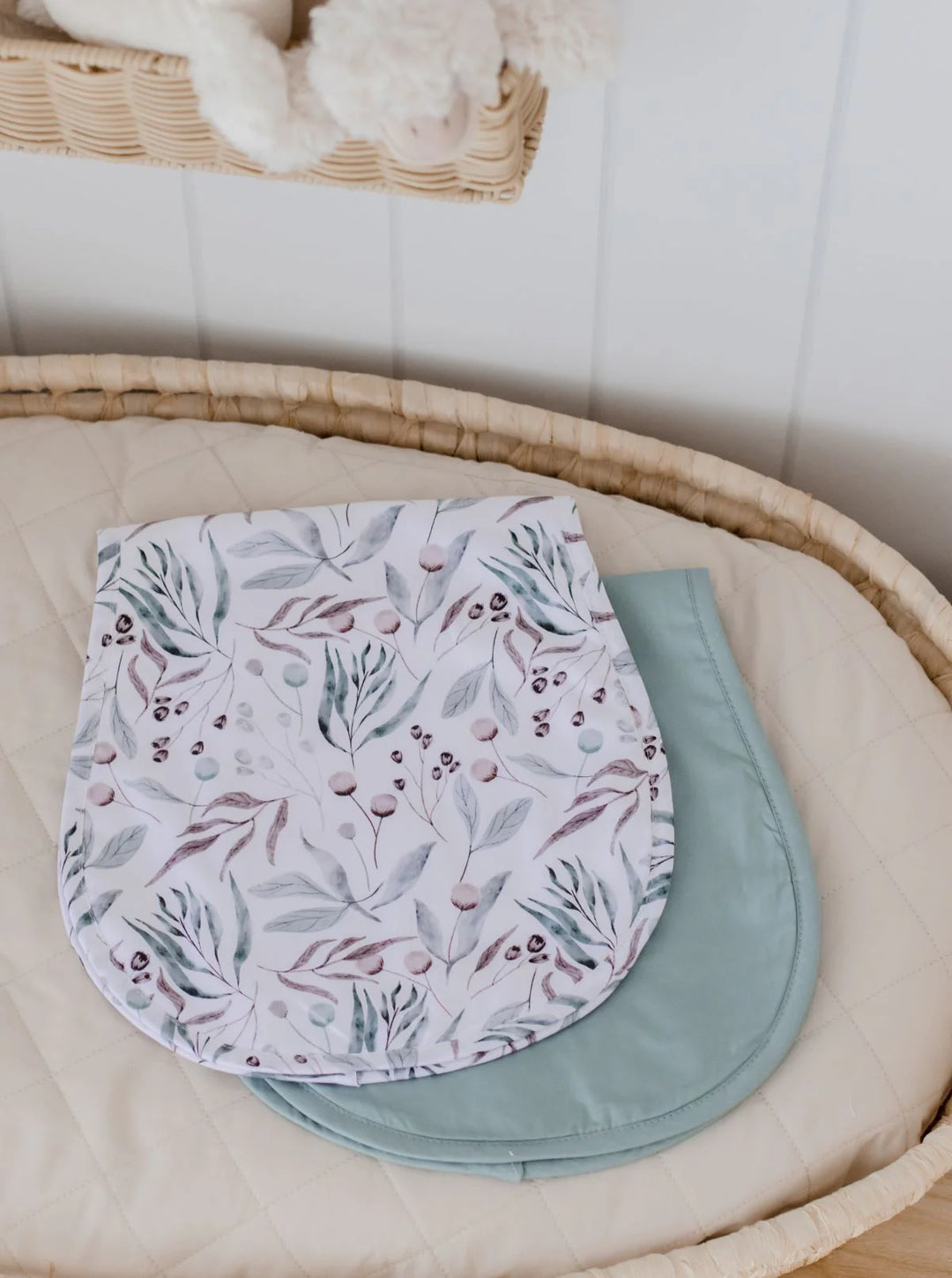 Bambella Designs Burp Cloth 2 Pack | Botanical & Lagoon