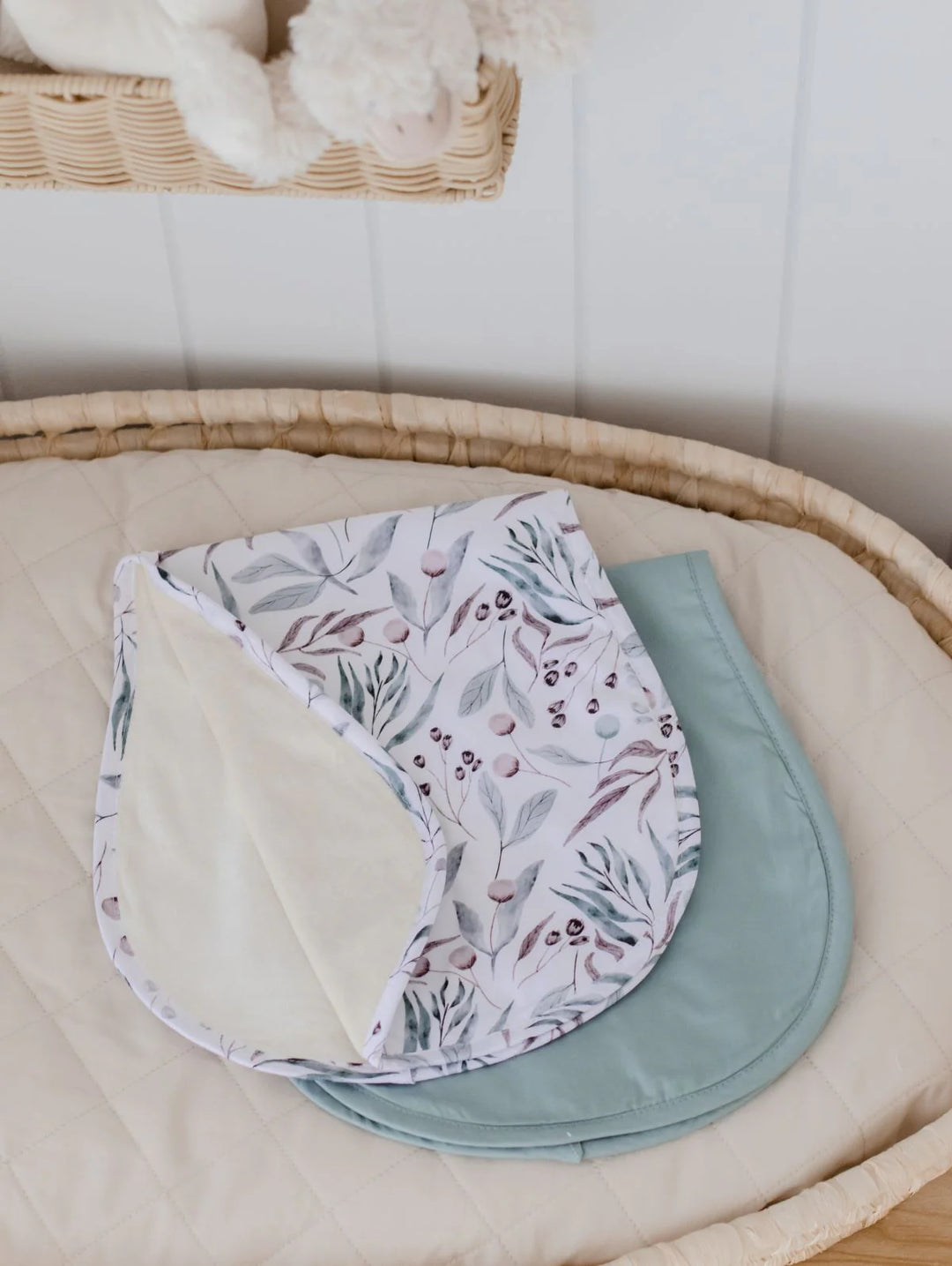 Bambella Designs Burp Cloth 2 Pack | Botanical & Lagoon