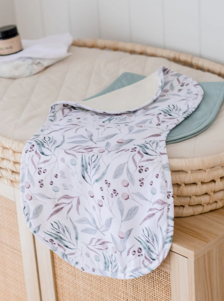 Bambella Designs Burp Cloth 2 Pack | Botanical & Lagoon