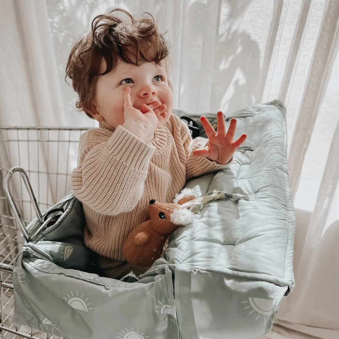 Bambella Designs Universal Padded Trolley Liner | Sage Sunshine