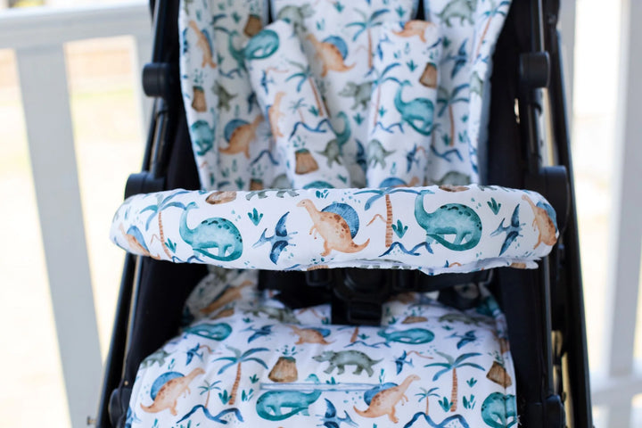 Bambella Designs Pram Bar Cover | Wild Dinosaurs