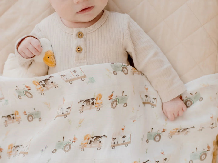 Bambella Designs Bamboo Cotton Muslin Swaddle | Oakwood Farm