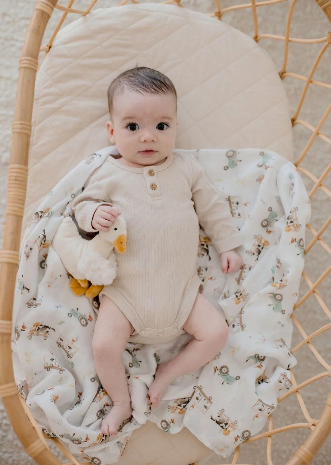 Bambella Designs Bamboo Cotton Muslin Swaddle | Oakwood Farm