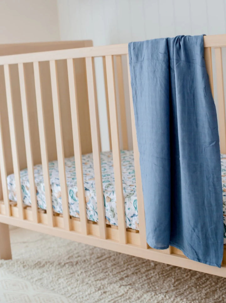 Bambella Designs Bamboo Cotton Muslin Swaddle | Storm