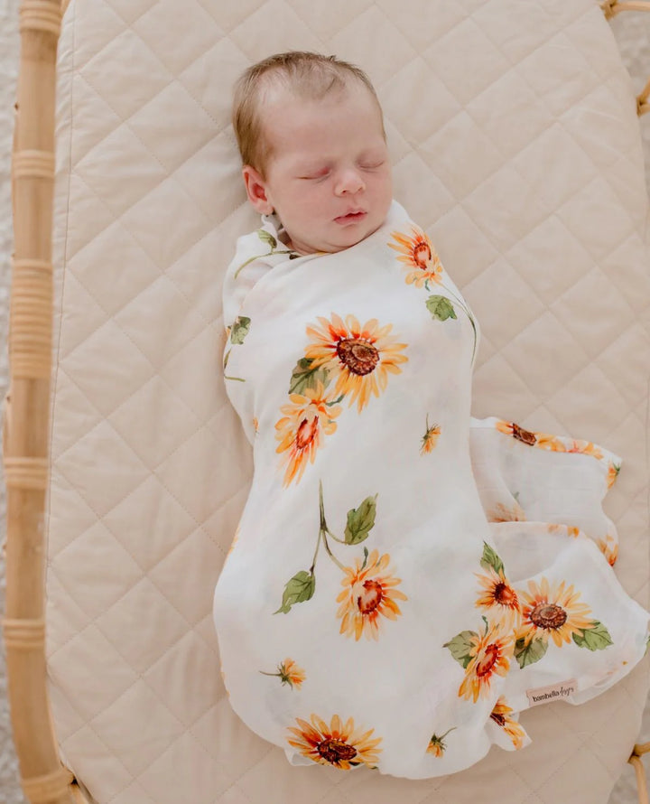 Bambella Designs Bamboo Cotton Muslin Swaddle | Sunny Days
