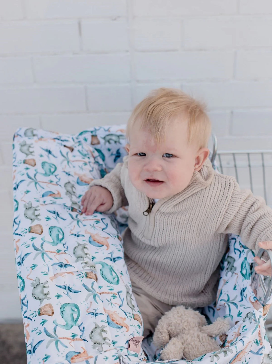 Bambella Designs Universal Padded Trolley Liner | Wild Dinosaurs