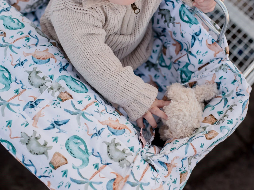 Bambella Designs Universal Padded Trolley Liner | Wild Dinosaurs
