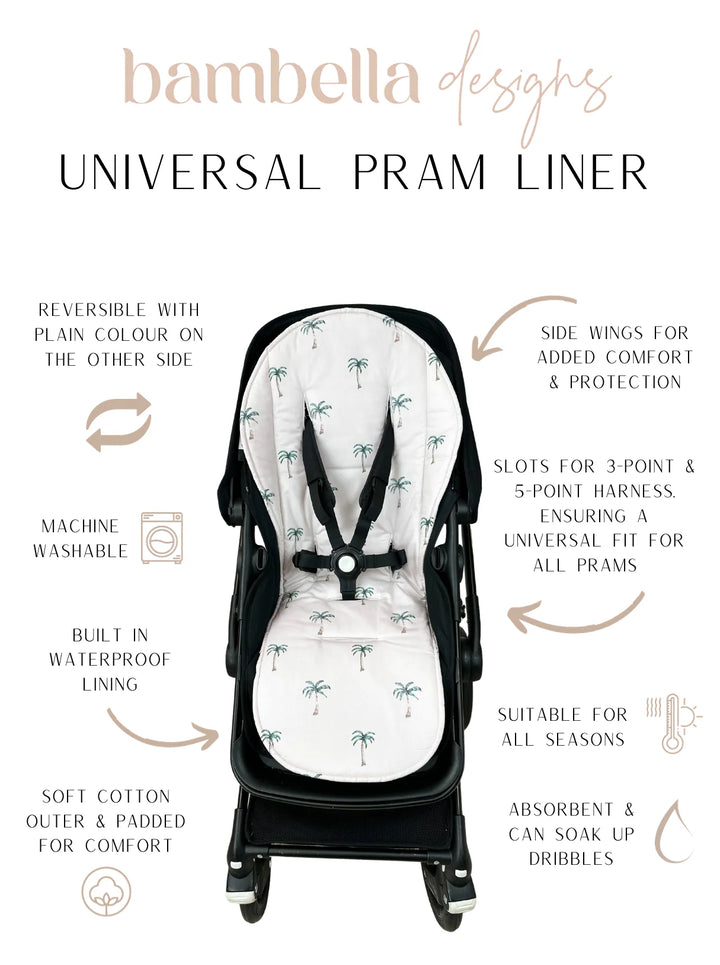 Bambella Designs Universal Pram Liner | Sage Sunshine
