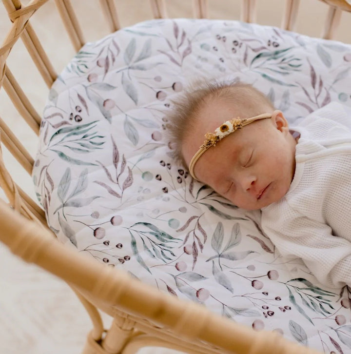 Bambella Designs Waterproof Bassinet Sheet/Change Mat Cover | Botanical