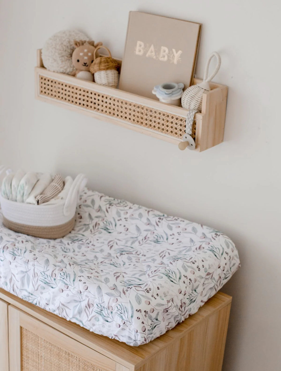 Bambella Designs Waterproof Bassinet Sheet/Change Mat Cover | Botanical