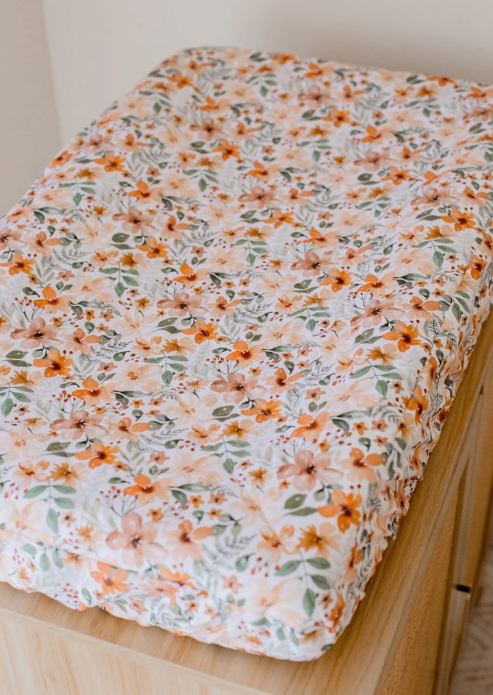 Bambella Designs Waterproof Bassinet Sheet/Change Mat Cover | Bloom