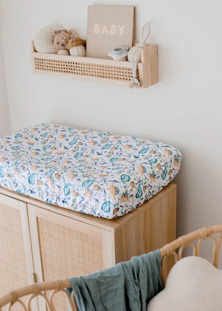 Bambella Designs Waterproof Bassinet Sheet/Change Mat Cover | Wild Dinosaurs