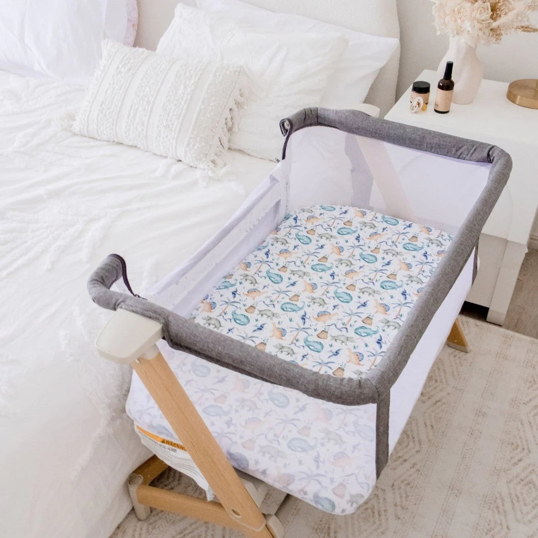 Bambella Designs Co-Sleeper Fitted Waterproof Sheet | Wild Dinosaurs