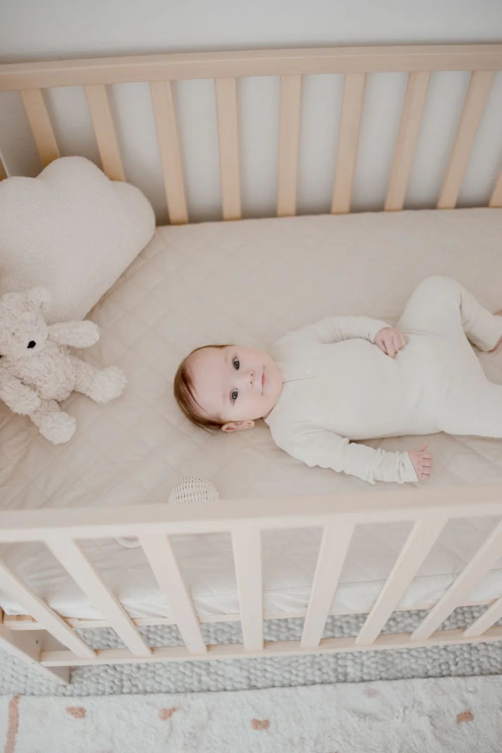 Bambella Designs Waterproof Cot Sheet | Oat