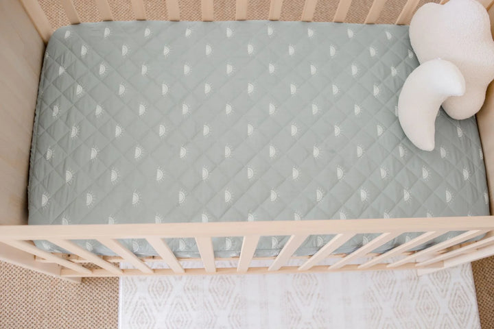 Bambella Designs Waterproof Cot Sheet | Sage Sunshine