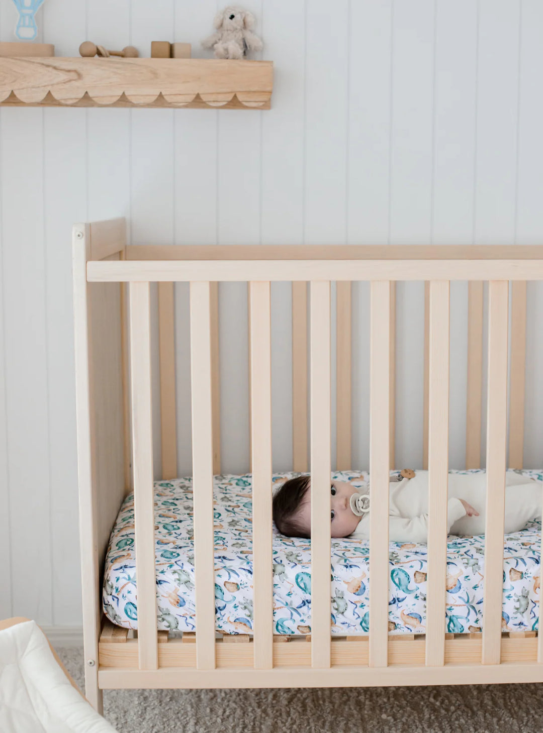 Bambella Designs Waterproof Cot Sheet | Wild Dinosaurs