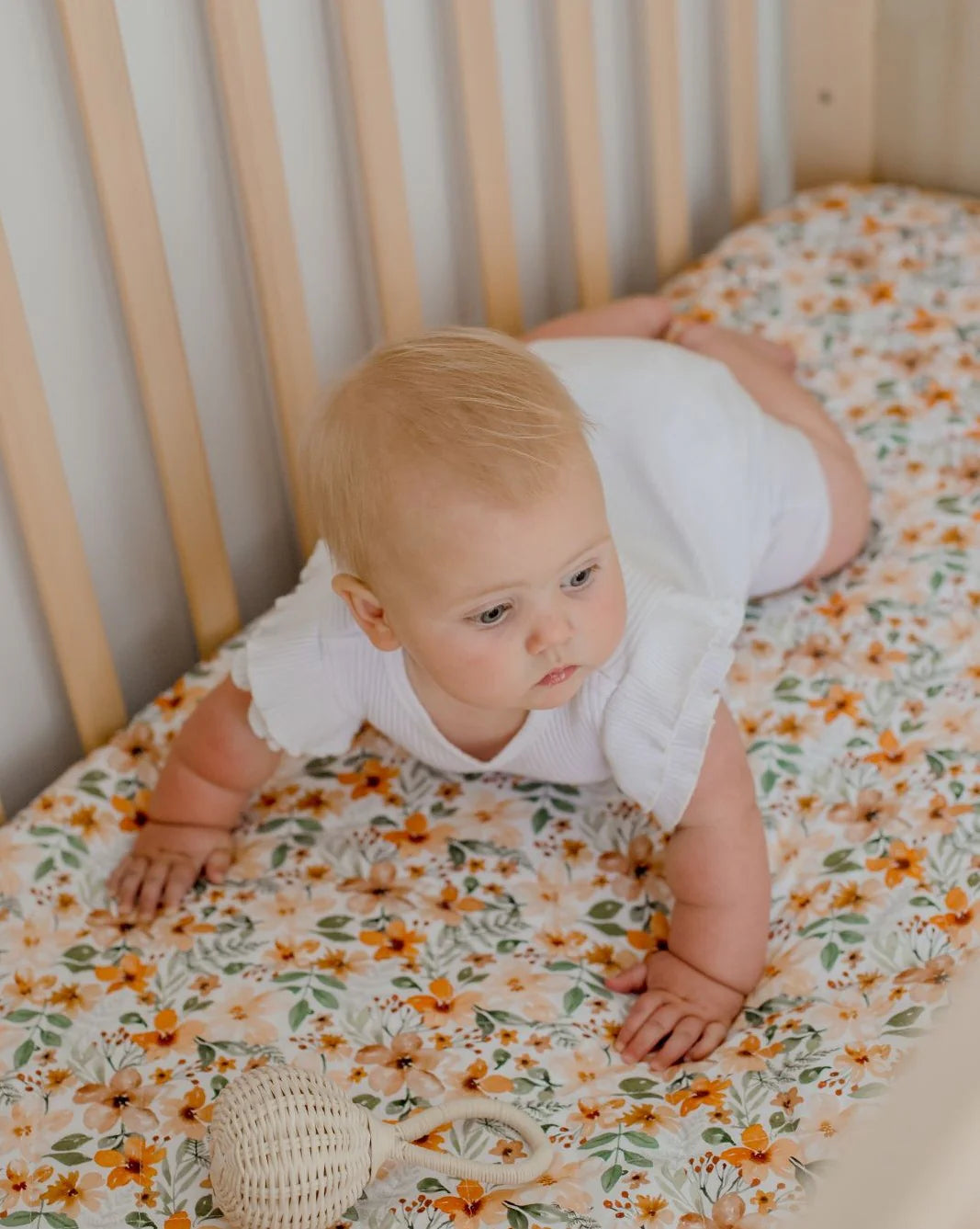 Bambella Designs Waterproof Cot Sheet | Bloom