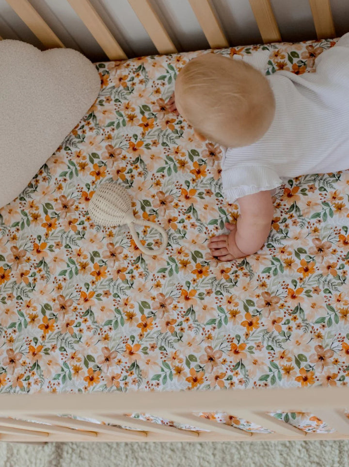 Bambella Designs Waterproof Cot Sheet | Bloom