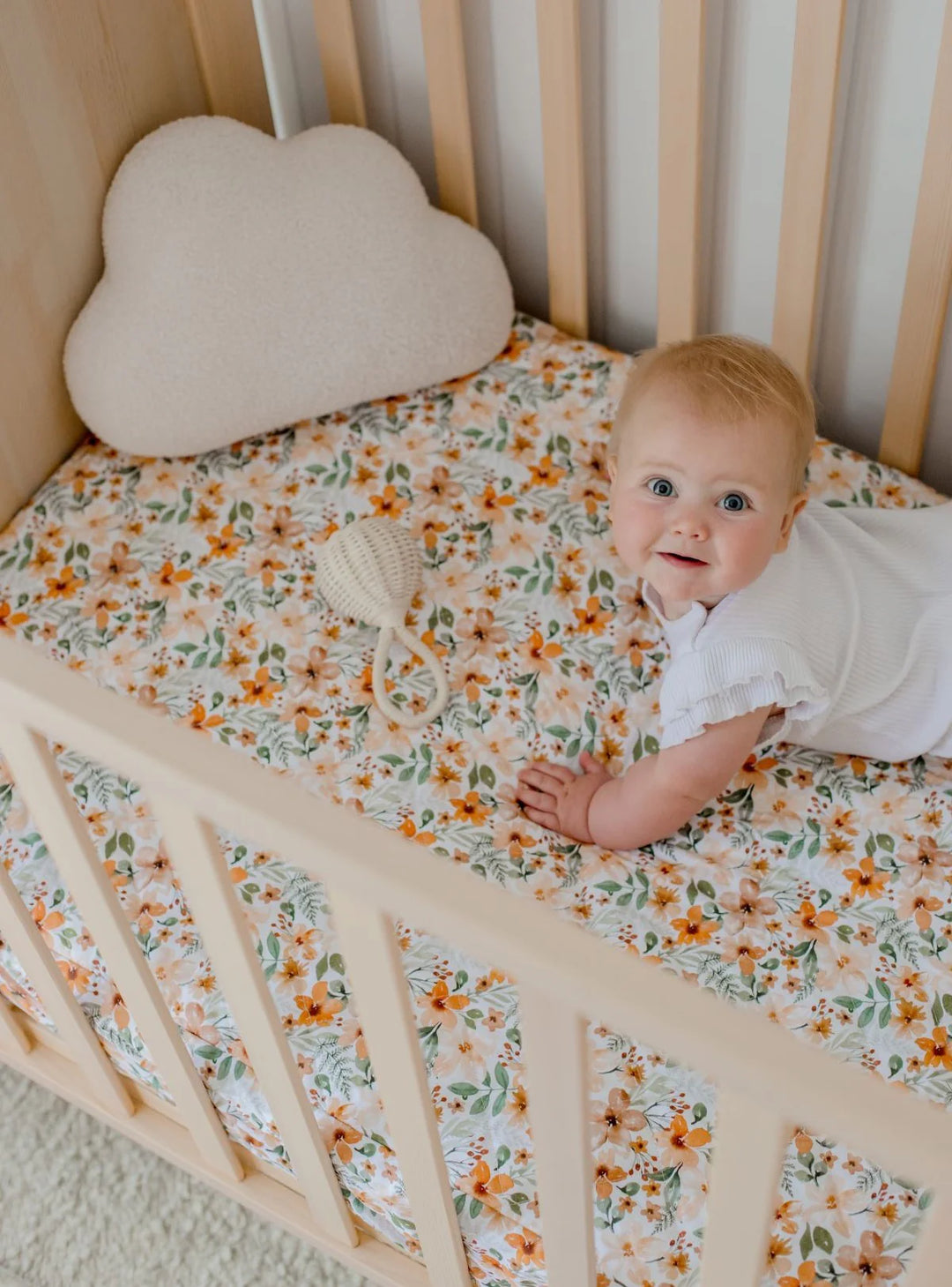 Bambella Designs Waterproof Cot Sheet | Bloom