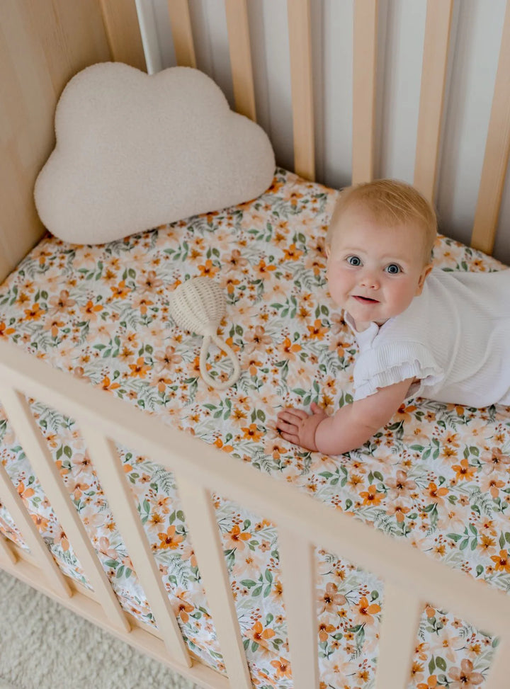 Bambella Designs Waterproof Cot Sheet | Bloom