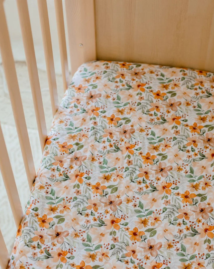 Bambella Designs Waterproof Cot Sheet | Bloom