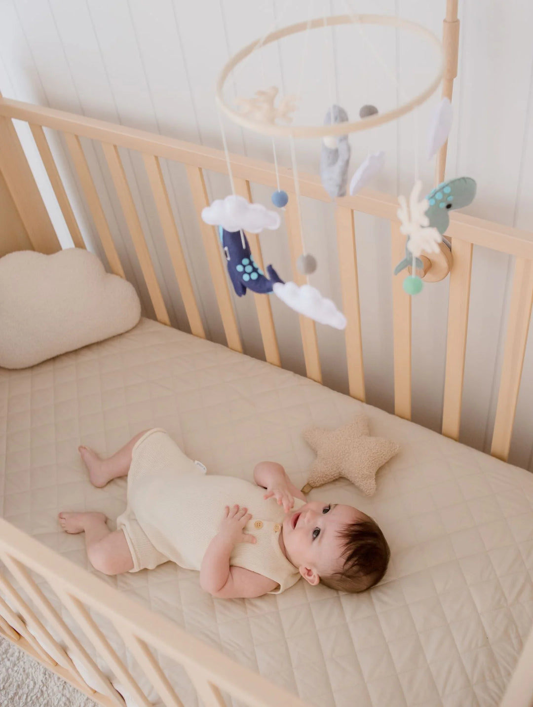 Bambella Designs Waterproof Cot Sheet | Oat