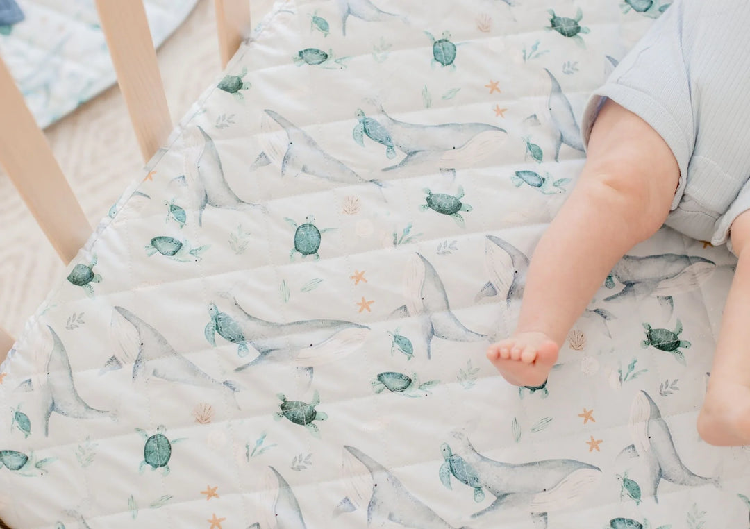 Bambella Designs Waterproof Cot Sheet | Turtle Bay