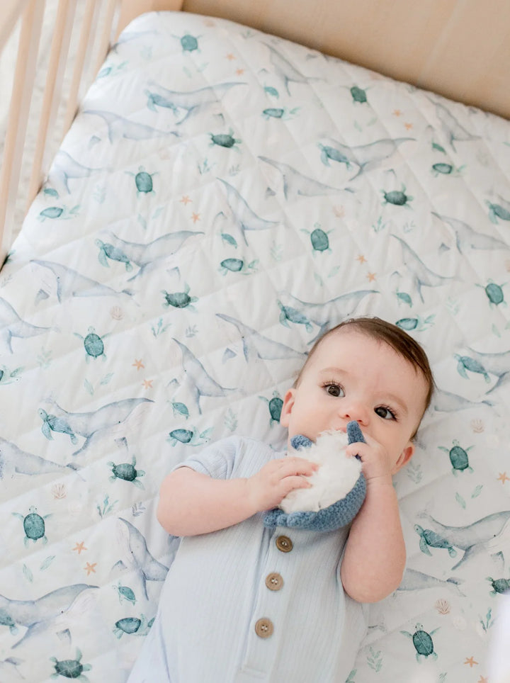 Bambella Designs Waterproof Cot Sheet | Turtle Bay