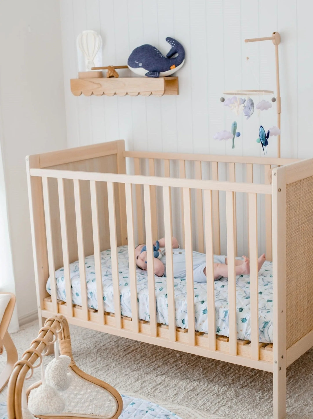 Bambella Designs Waterproof Cot Sheet | Turtle Bay
