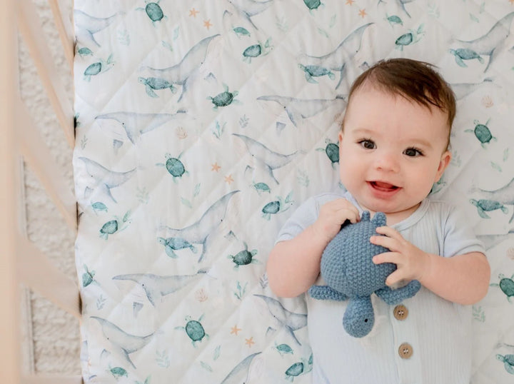 Bambella Designs Waterproof Cot Sheet | Turtle Bay