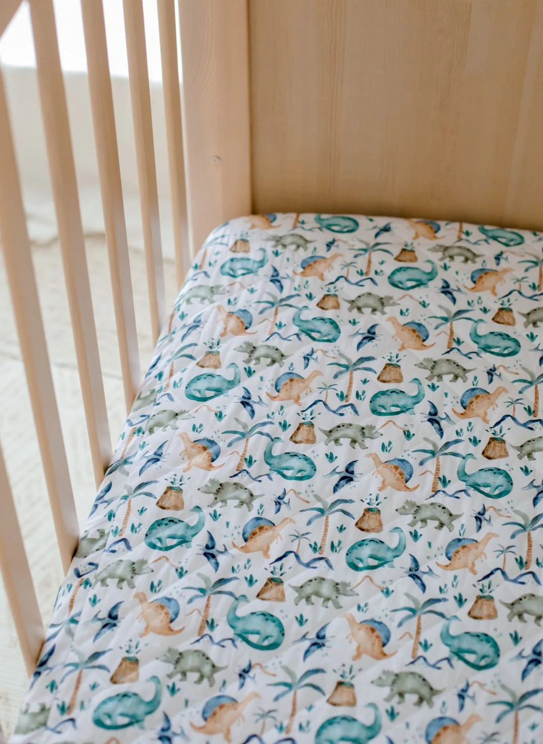 Bambella Designs Waterproof Cot Sheet | Wild Dinosaurs