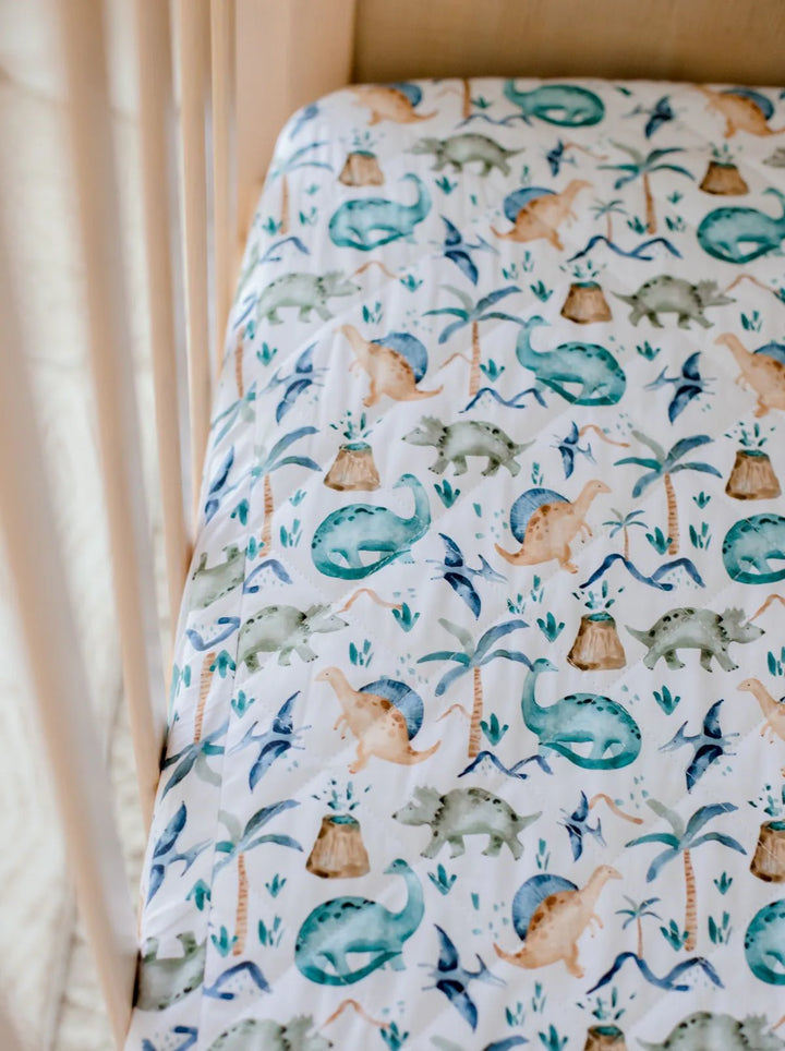 Bambella Designs Waterproof Cot Sheet | Wild Dinosaurs