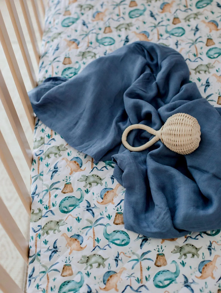 Bambella Designs Waterproof Cot Sheet | Wild Dinosaurs