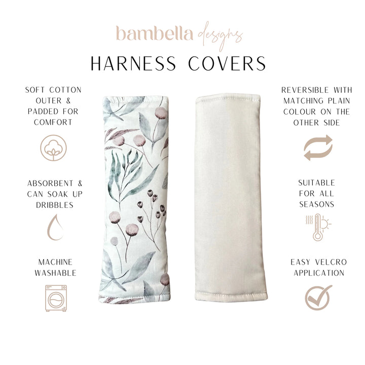 Bambella Designs Harness Covers | Botanical