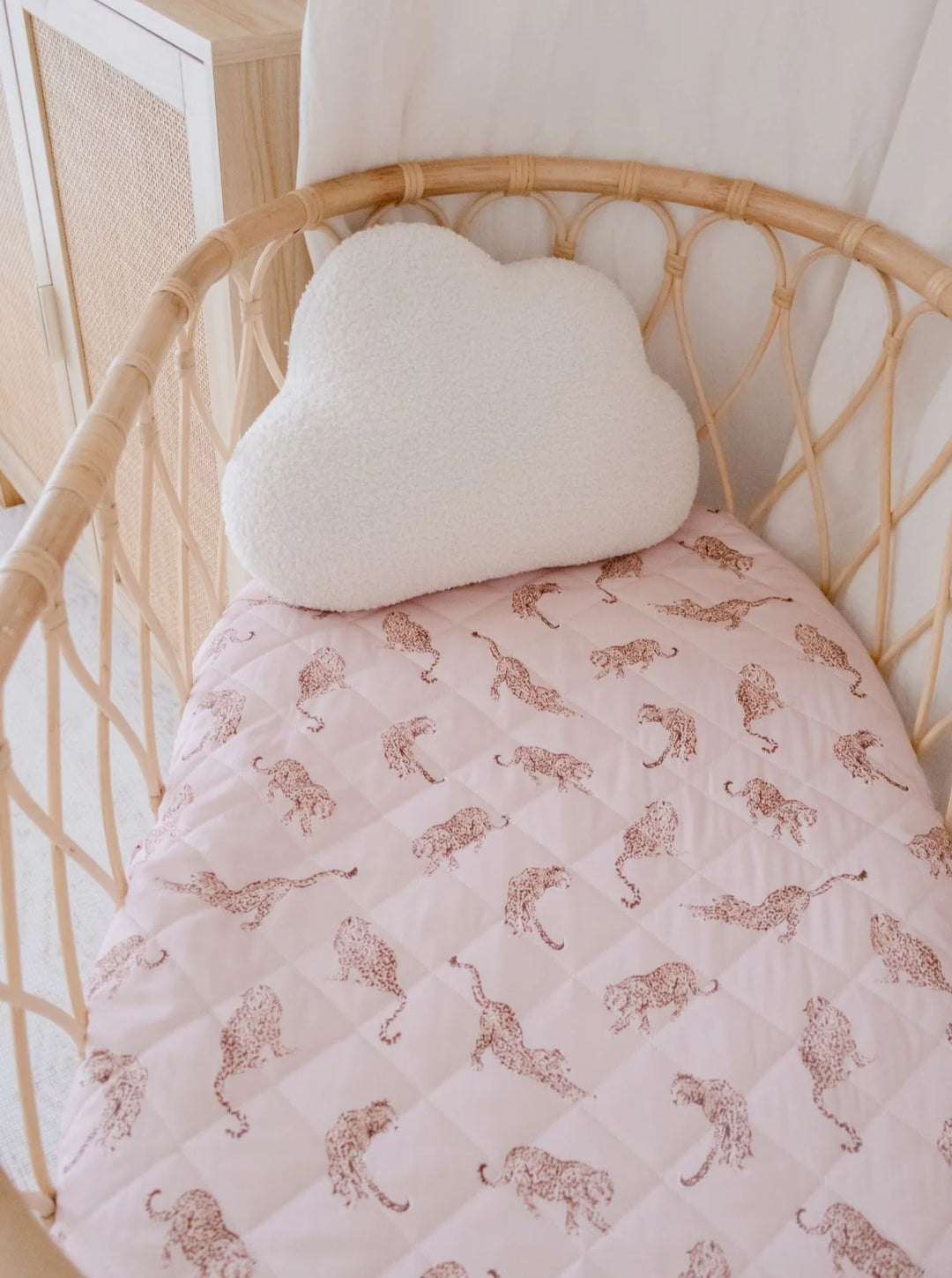 Bambella Designs Waterproof Bassinet Sheet/Change Mat Cover | Queen of the Jungle