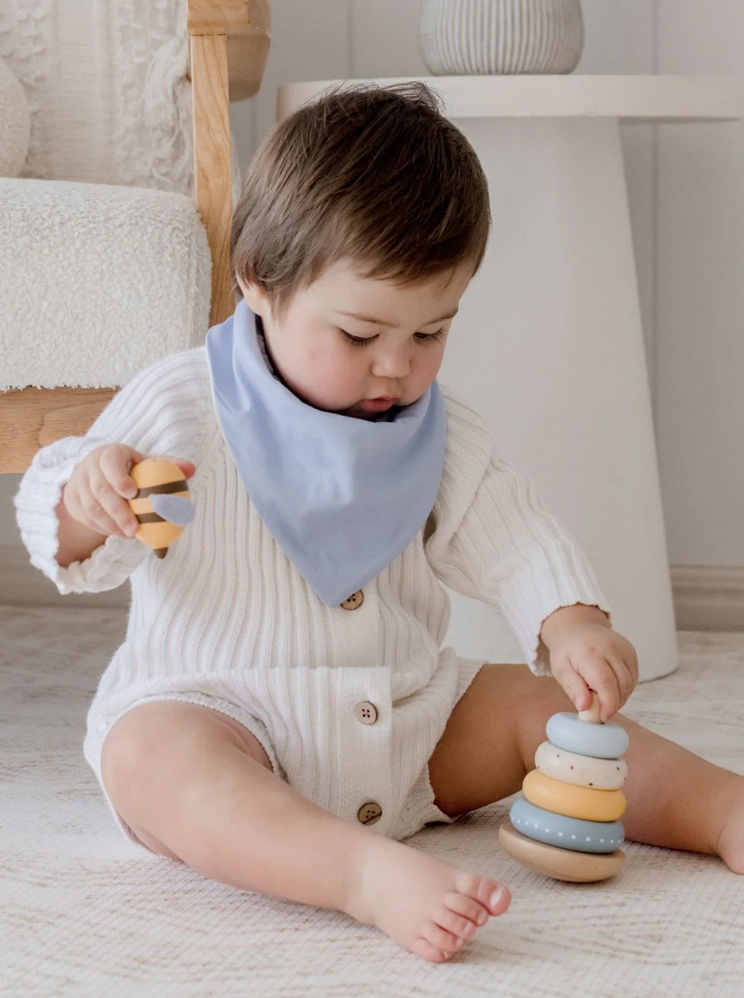 Bambella Designs Bandana Bibs 2 Pack | Turtle Bay & Dusty Blue