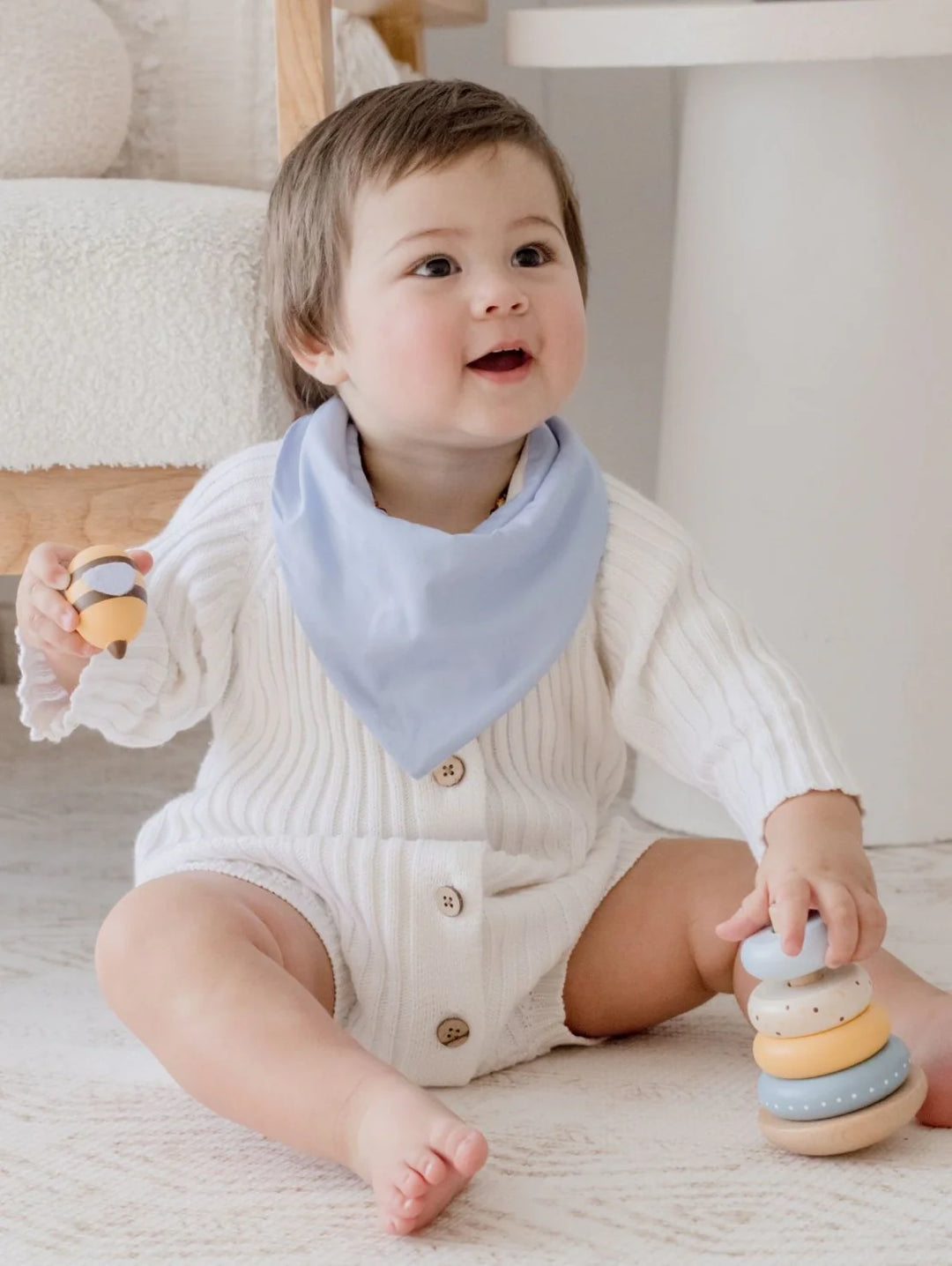 Bambella Designs Bandana Bibs 2 Pack | Turtle Bay & Dusty Blue