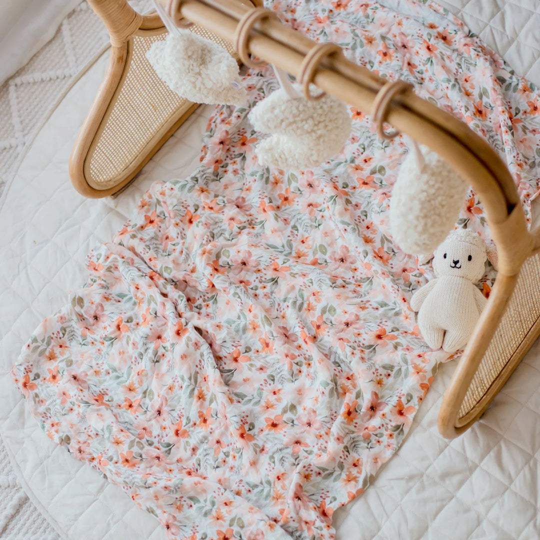 Bambella Designs Bamboo Cotton Muslin Swaddle | Bloom