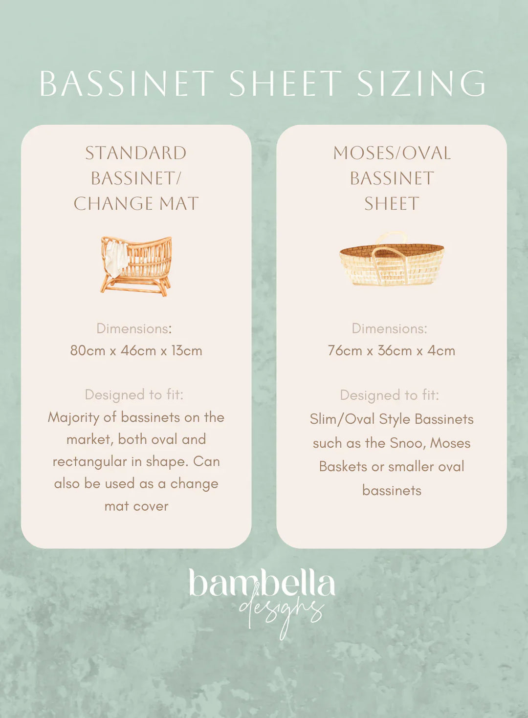 Bambella Designs Waterproof Bassinet Sheet/Change Mat Cover | Sunny Days