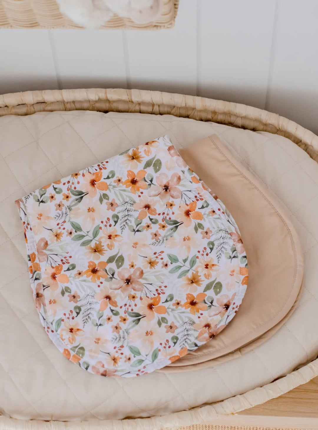 Bambella Designs Burp Cloth 2 Pack | Bloom & Nude