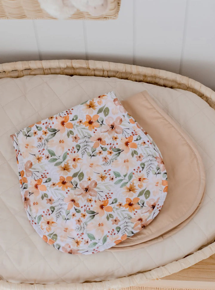 Bambella Designs Burp Cloth 2 Pack | Bloom & Nude