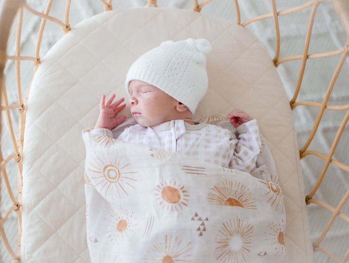 Bambella Designs Bamboo Cotton Muslin Swaddle | Bohemian Sunshine